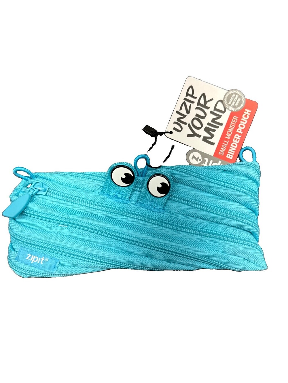 ZIPIT Monster Pencil Case, Holds Up to 30 Pens, Machine Washable NWT Blue